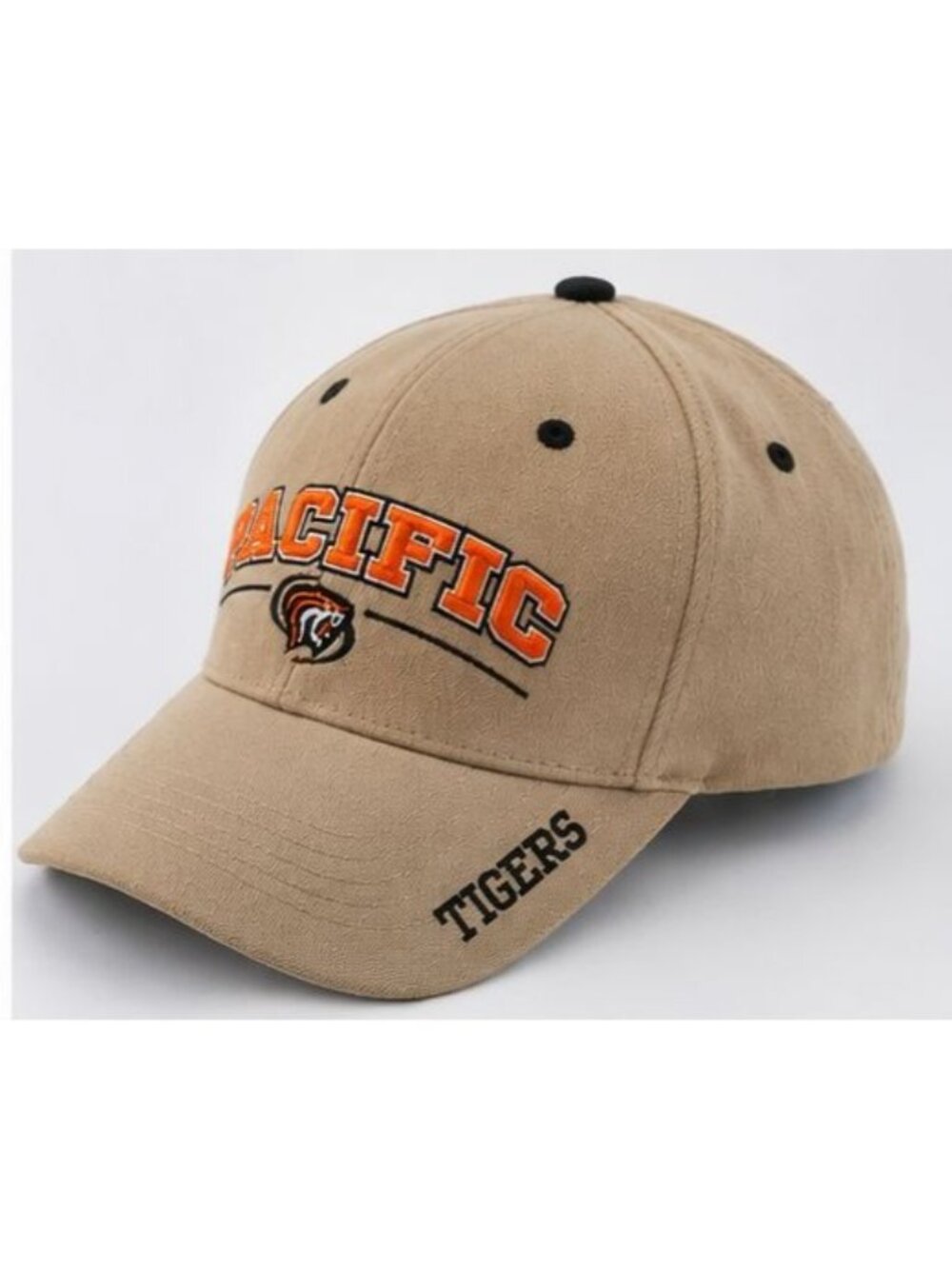 Pacific Tigers ML Caps TekFlex Flex Fit Hat Beige NCAA University Of Pacific Cap - Picture 2 of 5